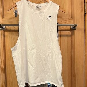 Gymshark White Sleeveless Oversized Top Sz M